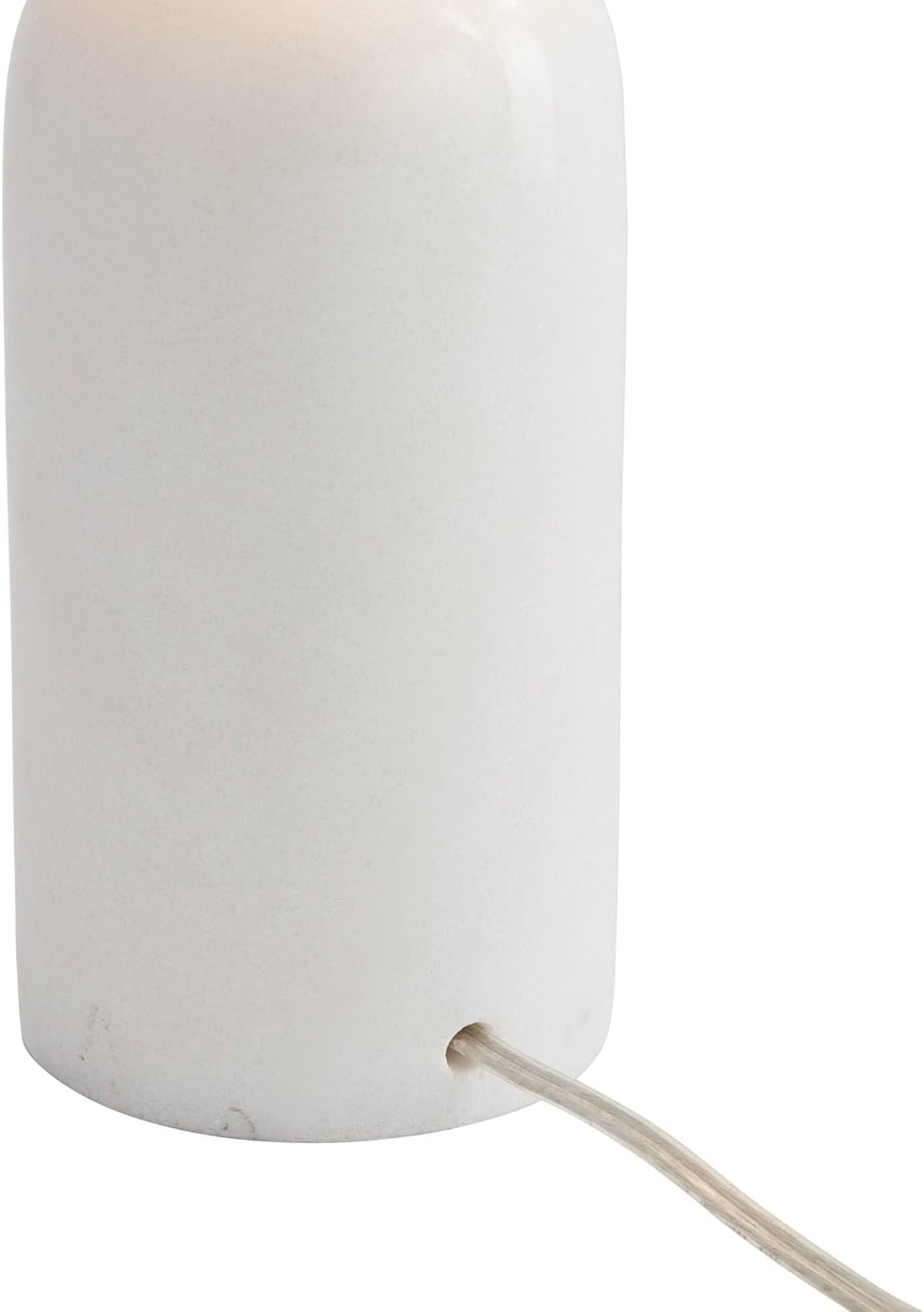 360 Lighting Ben 25" High Small Cylinder Modern Glam Table Lamp White Marble Finish Single Linen Black Shade Living Room Bedroom Bedside Nightstand House Office Home Reading Kitchen Entryway