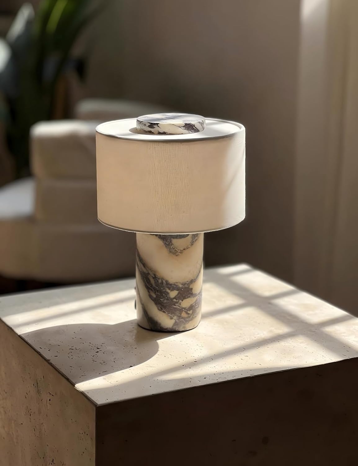 Rechargeable Marble Touch Dimmable Cordless Table Lamp