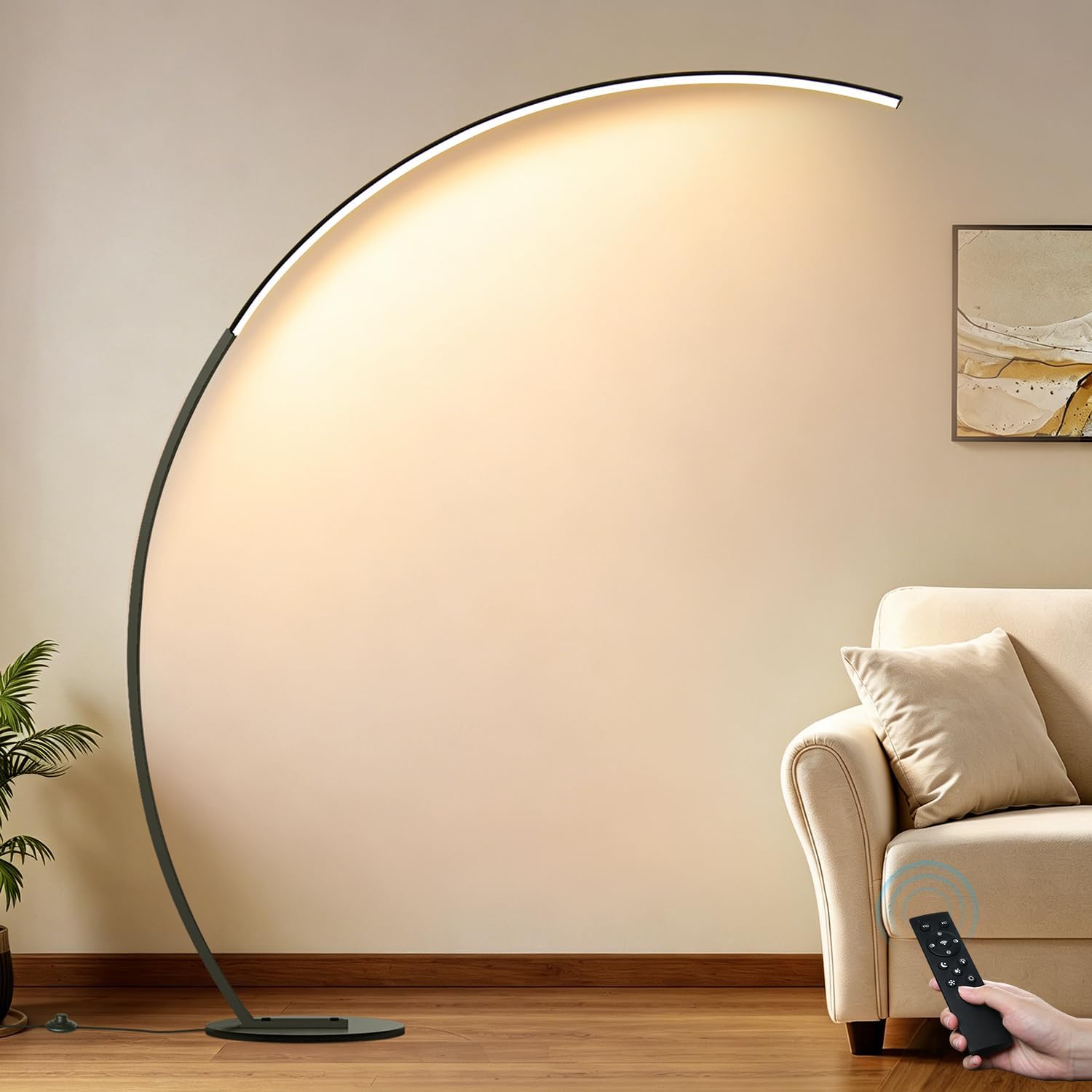 LED Arc Floor Lamp with Remote
