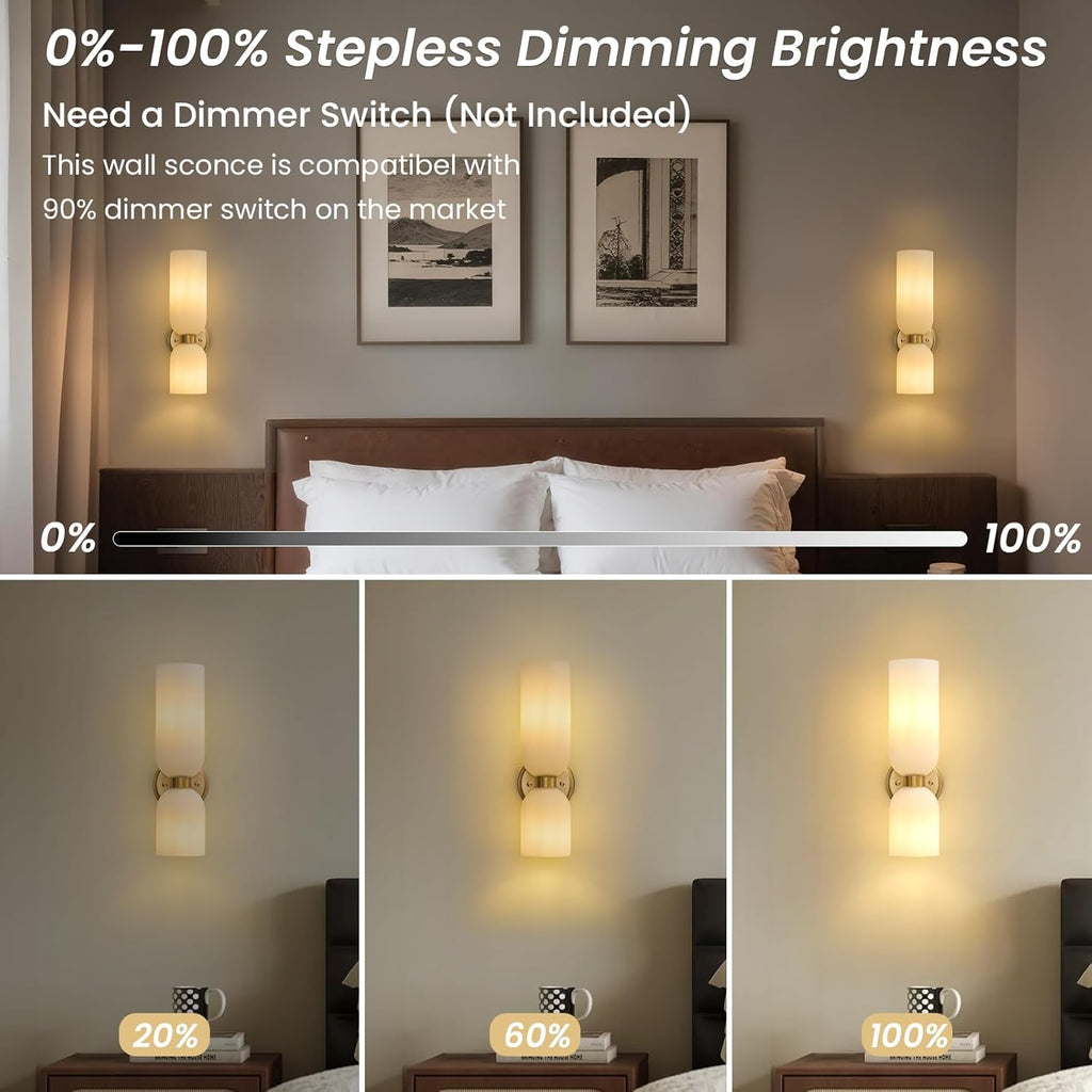 Gold Milk Glass Wall Sconces 2pc