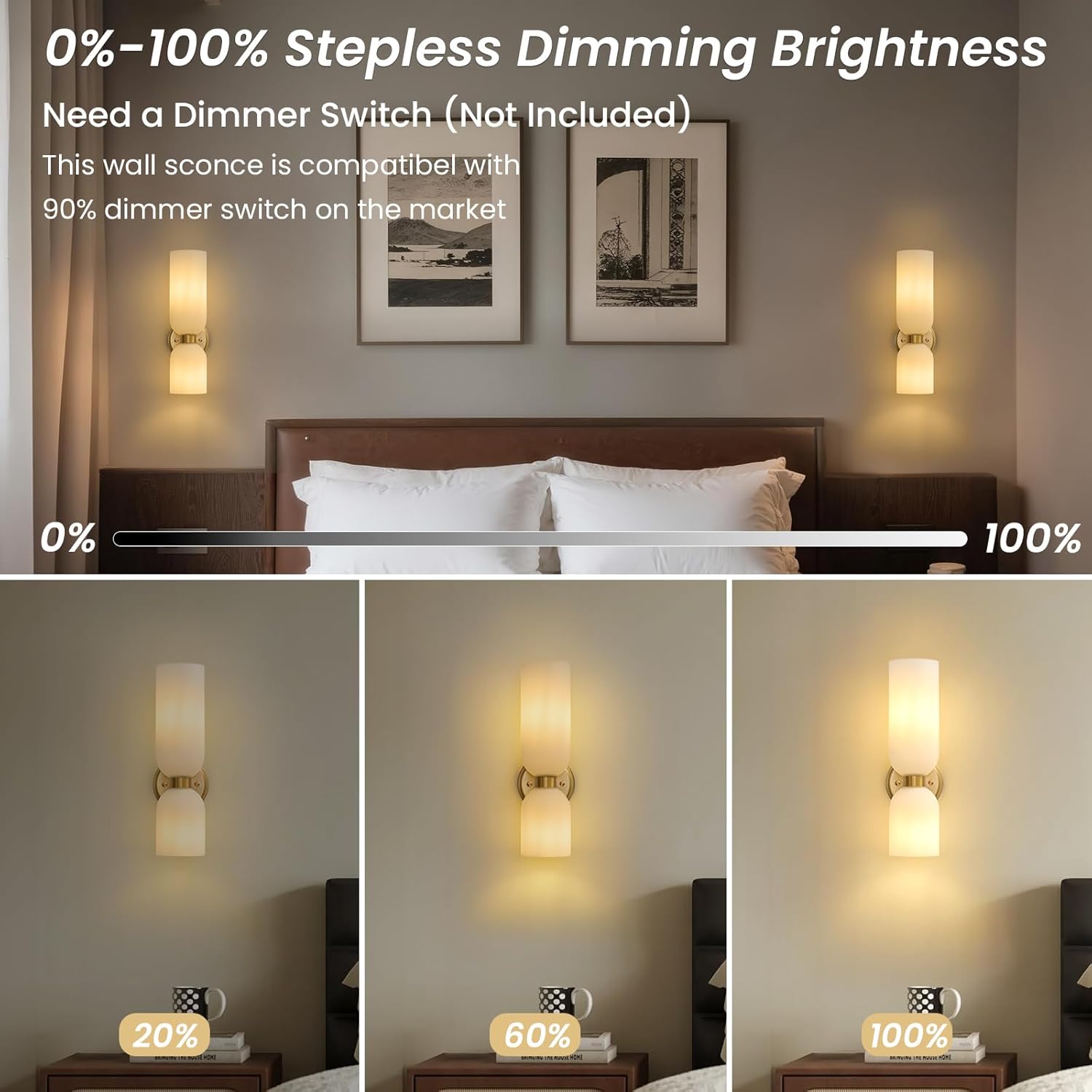 Gold Milk Glass Wall Sconces 2pc