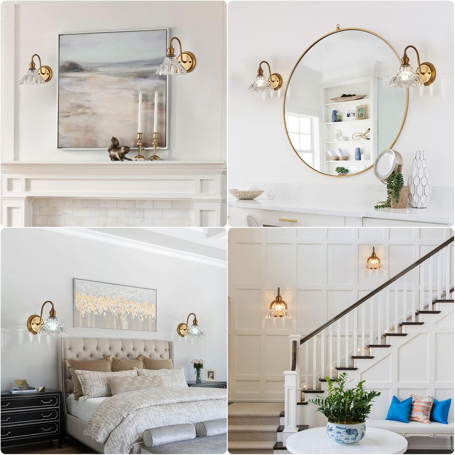 Brass Vintage Wall Sconces 2pc