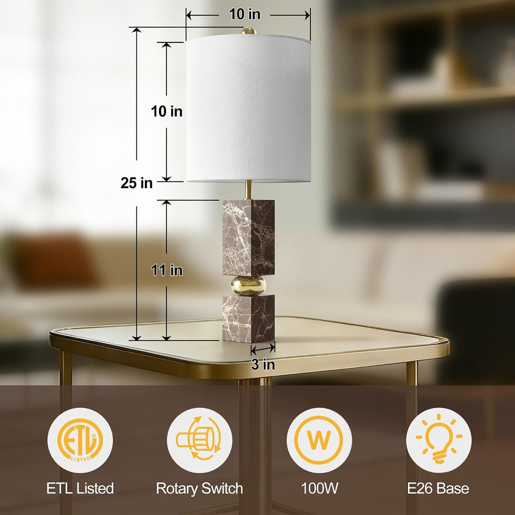 Maxax Luxury Gold Sphere Decor Marble Table Lamp