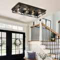 8-Light Metal Cage Ceiling Light