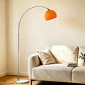 Mid Century Retro Orange Arc Floor Lamp
