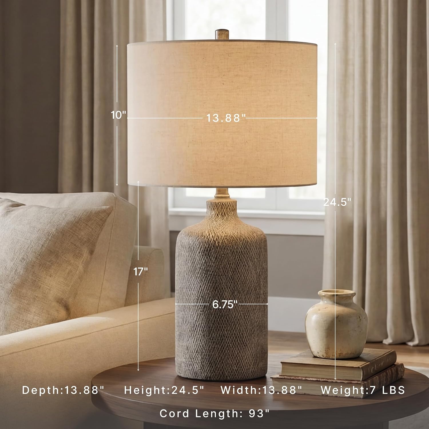 Ashley Linus Stone Ceramic Lamp