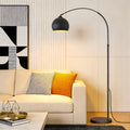 Brushed Gold Arc Floor Lamp 71" Tall, Dimmable 12W LED Smart Standing Lamp with Remote, 360° Rotatable Adjustable Height & Span, Elegant Floor Lamp for Living Room, Bedroom, Office, Library