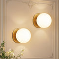 Brass Globe Wall Sconces 2 Pack