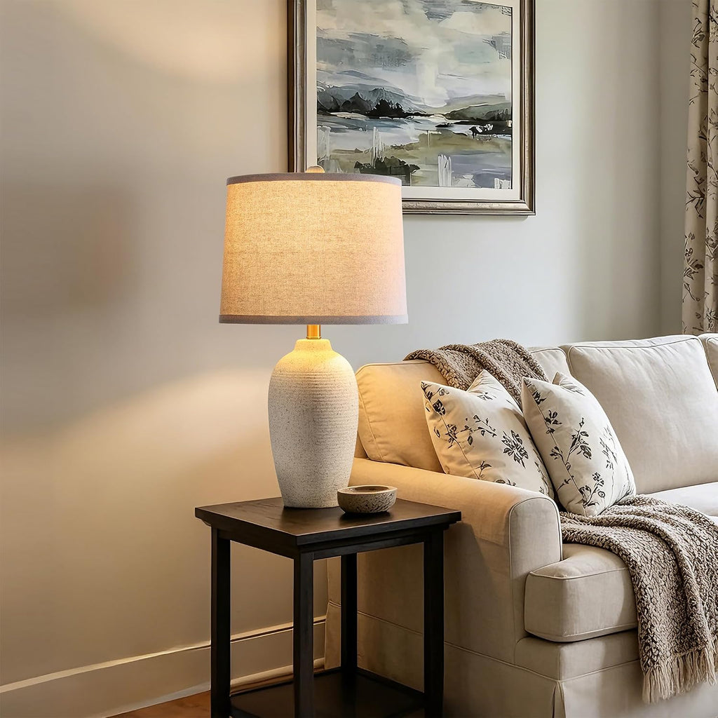 Farmhouse Textured Ceramic Lamp
