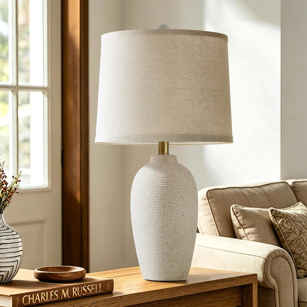 Farmhouse Textured Ceramic Lamp